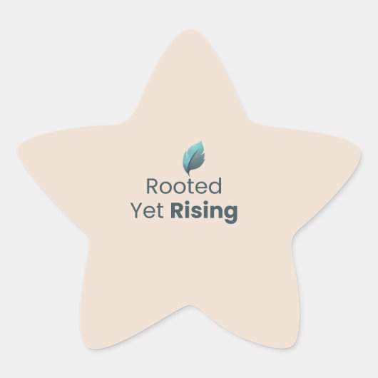 Rooted Yet Rising Minimal Motivational Sticker (Voorkant)