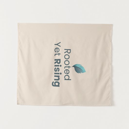 Rooted Yet Rising Minimal Motivational Wall Tapest Wandkleed (Voorkant (horizontaal))