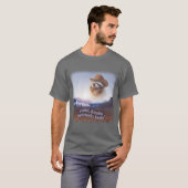 rootin shootin but mostly tootin cowboy raccoon wo t-shirt (Voorkant volledig)