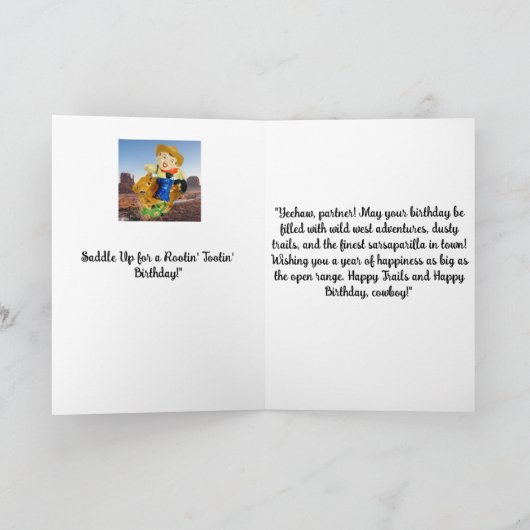 Rootin' Tootin' Birthday! Kaart (Binnen)