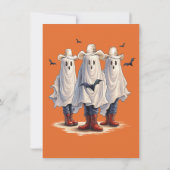 Rootin’ Tootin’ Cowboy Ghosts Western Halloween Kaart (Achterkant)