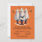 Rootin’ Tootin’ Cowboy Ghosts Western Halloween Kaart (Voorkant)