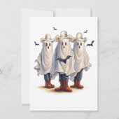 Rootin’ Tootin’ Cowboy Ghosts Western Halloween Kaart (Achterkant)