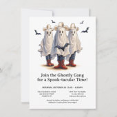 Rootin’ Tootin’ Cowboy Ghosts Western Halloween Kaart (Voorkant)