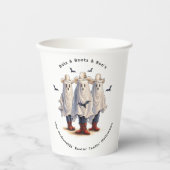 Rootin’ Tootin’ Cowboy Ghosts Western Halloween Papieren Bekers (Voorkant)