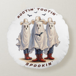 Rootin’ Tootin’ Cowboy Ghosts Western Halloween Rond Kussen