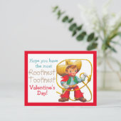 Rootin Tootin  Cowboy Valentijnsdag Kinderen Briefkaart (Staand voorkant)