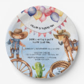 Rootin' Tootin' Goede Tijd Verjaardag Papieren Bordje (Voorkant)