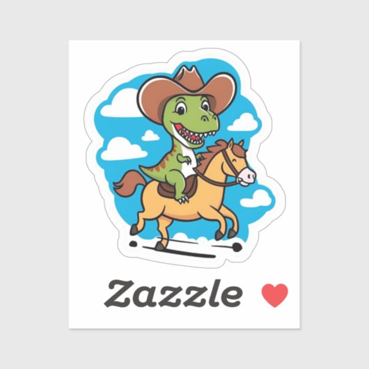 Rootin’ Tootin’ Rex Sticker (Vel)