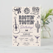 Rootin' Tootin' Verjaardagsuitnodiging Kaart (Staand voorkant)