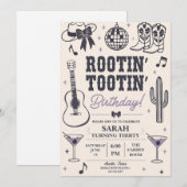 Rootin' Tootin' Verjaardagsuitnodiging Kaart (Voorkant / Achterkant)