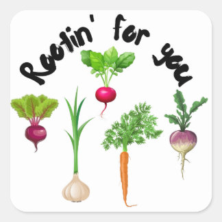 Rootin voor jou vierkante sticker