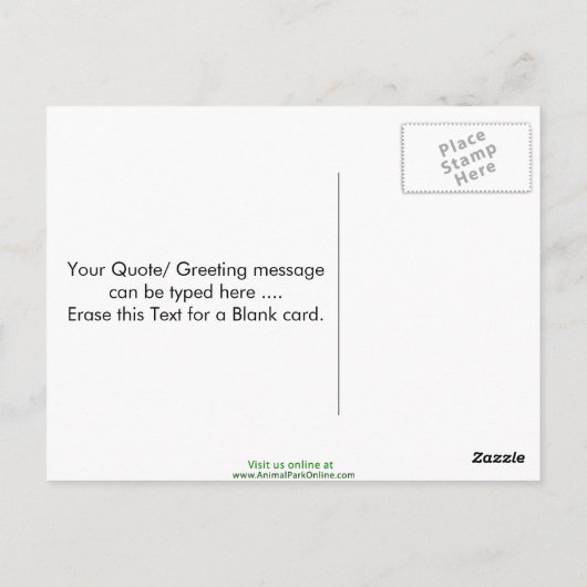 Rooting beheren in zand briefkaart (Achterkant)