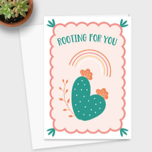"Rooting for You" Cactus Wenskaart Bedankkaart