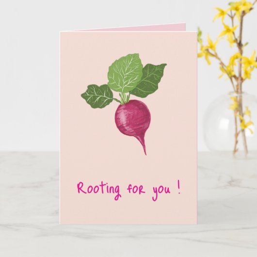 Rooting for you encouragement Card (Folded) Kaart (Gele Bloem)