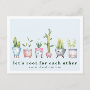 Rooting For You Postkaart met Potplanten