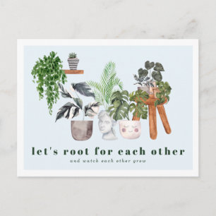 Rooting For You Postkaart met Potplanten