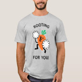 Rooting For You – Wortel Cheerleader T-shirt (Voorkant)