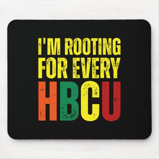 Rooting voor elke HBCU Black History College Gradu Muismat (Voorkant)