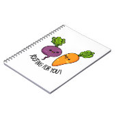 Rooting voor jou Grappige Veggie Pun Notitieboek (Linkerzijde)
