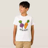 Rooting voor jou Grappige Veggie Pun T-shirt (Voorkant volledig)