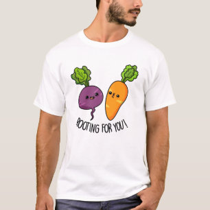 Rooting voor jou Grappige Veggie Pun T-shirt