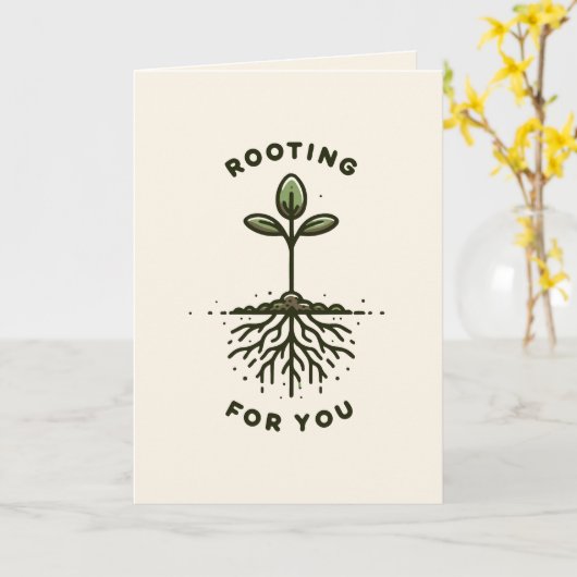 Rooting voor jou! kaart (Gele Bloem)