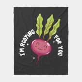 Rooting voor jou Novelty Beet Gag Fleece Deken (Voorkant)