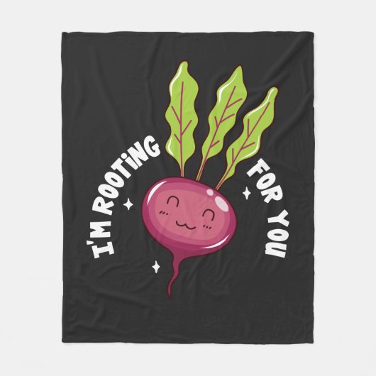 Rooting voor jou Novelty Beet Gag Fleece Deken (Voorkant)