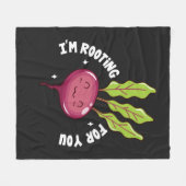 Rooting voor jou Novelty Beet Gag Fleece Deken (Voorkant (Horizontaal))