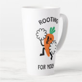Rooting voor jou – Vrolijke Carrot Latte Mok (Rechterhoek)