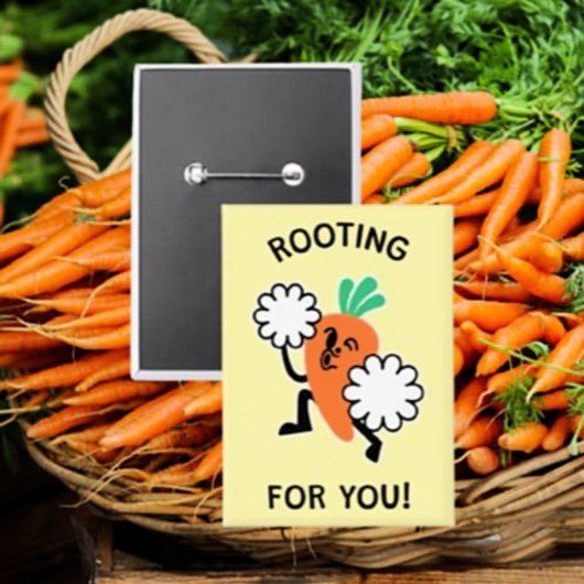 Rooting voor jou – Vrolijke Wortel Button