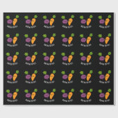 Rooting Voor U Grappig Veggie Pun Dark BG Cadeaupapier (Vlak)