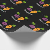 Rooting Voor U Grappig Veggie Pun Dark BG Cadeaupapier (Hoek)