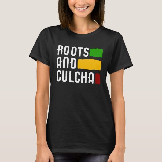 Roots And Culcha Rasta Colors Reggae T-shirt (Voorkant)