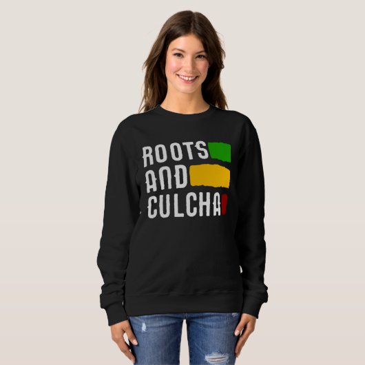 Roots And Culcha Rasta Colors Reggae Trui (Voorkant volledig)