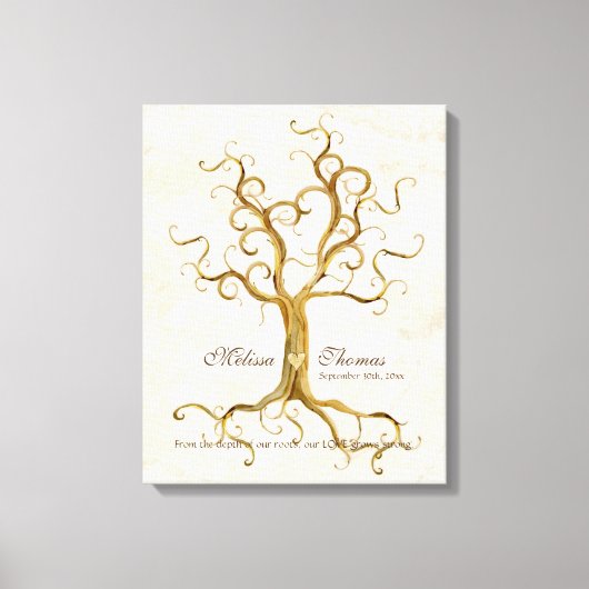 Roots antiqued Fall Wedding Gift Art Canvas Afdruk (Voorkant)