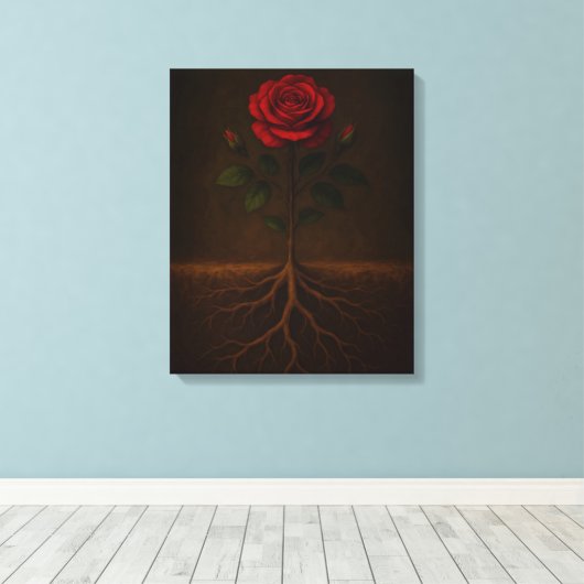 Roots Before Bloom Canvas Print (Insitu (Houten vloer))