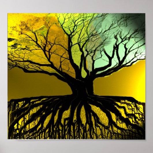 Roots Blue en Green Poster (Voorkant)