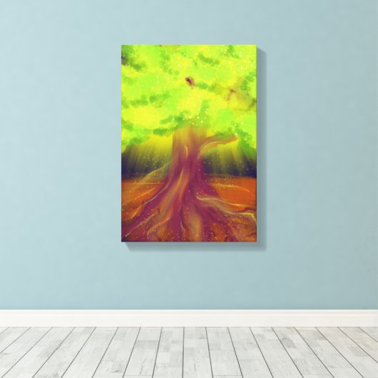 Roots Canvas Afdruk (Insitu (Houten vloer))