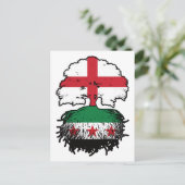 Roots & Crown: England–Syria Tree Briefkaart (Staand voorkant)