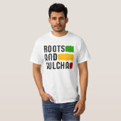Roots en Culcha Rasta kleuren Reggae T-shirt (Voorkant volledig)