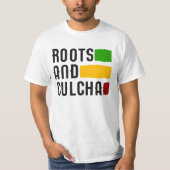 Roots en Culcha Rasta kleuren Reggae T-shirt (Voorkant)