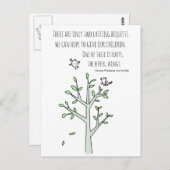 Roots en Wings Inspirating Ouderschap Quote Briefkaart (Voorkant / Achterkant)