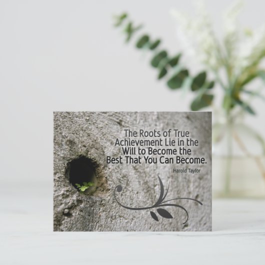 Roots of Achievement Inspirerend Post Kaart (Staand voorkant)