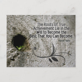 Roots of Achievement Inspirerend Post Kaart
