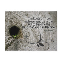 Roots of Achievement Inspirerend Post Kaart