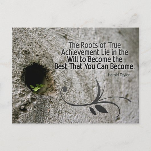 Roots of Achievement Inspirerend Post Kaart (Voorkant)