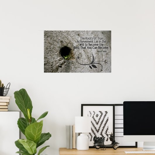 Roots of Achievement Inspirerend Poster Print (Thuiskantoor)