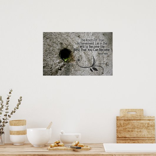 Roots of Achievement Inspirerend Poster Print (Keuken)